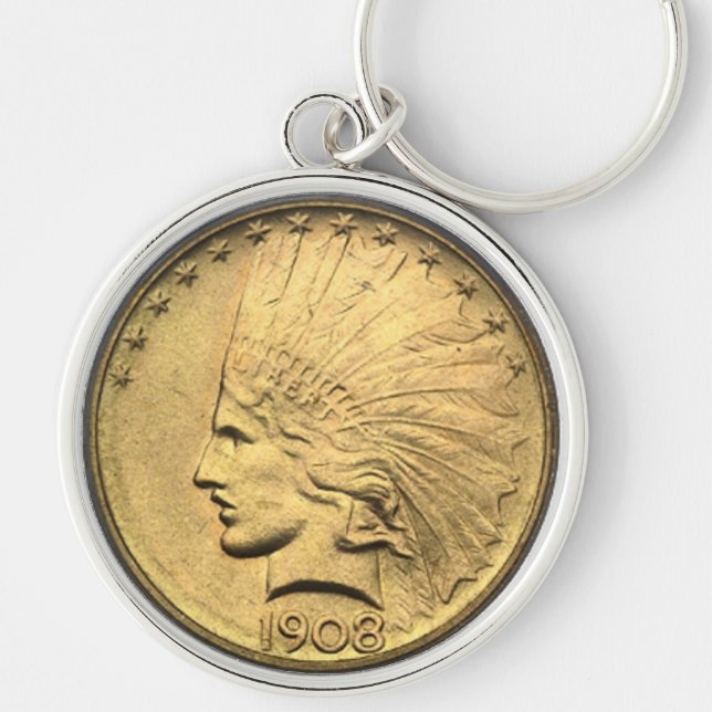 $10 GOLD PIECE KEY RING (Front)