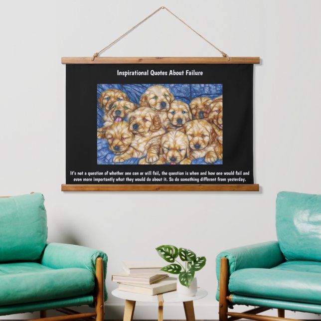 10 golden retrievers in a basket together hanging tapestry (Living Room)