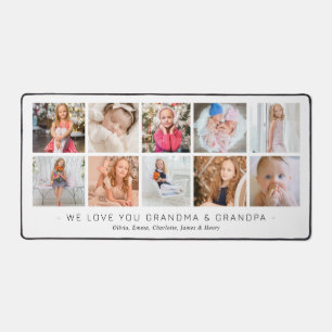 10 Grandchildren Photo Collage Personalised Gift Desk Mat