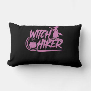10.Hiking Witch Hiker Witch Halloween Lumbar Cushion