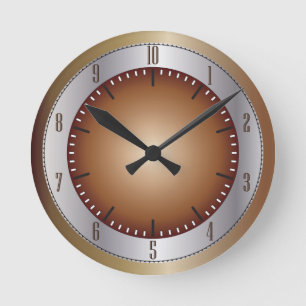 10 Hour Clock Brass and Silver