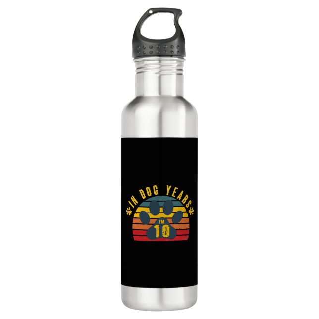 10 In Dog Years  710 Ml Water Bottle (Front)