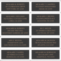 10 Individual Guest Name Address Mystical Black 