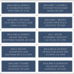 10 Individual Guest Name Address Mystical Blue<br><div class="desc">10 Individual Guest Name Address Mystical Blue Silver Wedding Stickers features 10 stickers with your individual guest name and address on each sticker in silver script on a blue background. Also perfect for Christmas and Holiday cards, party invitations, thank you cards and office mail outs. Simply edit the text in...</div>