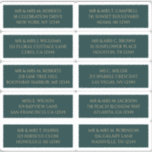10 Individual Guest Name Address Mystical Green<br><div class="desc">10 Individual Guest Name Address Mystical Green Gold Wedding Stickers features 10 stickers with your individual guest name and address on each sticker in gold script on a green background. Also perfect for Christmas and Holiday cards, party invitations, thank you cards and office mail outs. Simply edit the text in...</div>