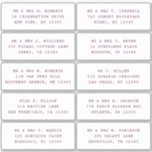 10 Individual Guest Name Address Party Wedding<br><div class="desc">10 Individual Guest Name Address Party Wedding Purple Script Stickers features 10 stickers with your individual guest name and address on each sticker in purple script on a white background. Also perfect for Christmas and Holiday cards, birthday party invitations, wedding invitations, baby showers, bridal showers, thank you cards and office...</div>