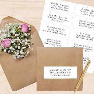 10 Individual Guest Name Address Party Wedding