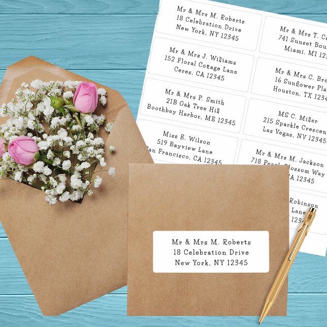 10 Individual Guest Name Address Party Wedding (Creator Uploaded)