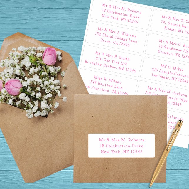 10 Individual Guest Name Address Party Wedding (Creator Uploaded)
