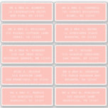 10 Individual Guest Name Address Party Wedding Sti<br><div class="desc">10 Individual Guest Name Address Party Wedding Black Script Stickers features 10 stickers with your individual guest name and address on each sticker in white script on a pink background. Also perfect for Christmas and Holiday cards, birthday party invitations, wedding invitations, baby showers, bridal showers, thank you cards and office...</div>