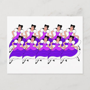 10 Ladies Dancing Postcard