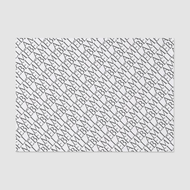 10 lb. White Bellame Tissue Paper (Front)