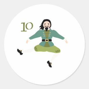 10 Leaping Lords Classic Round Sticker
