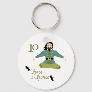 10 Lords A-Leaping Key Ring
