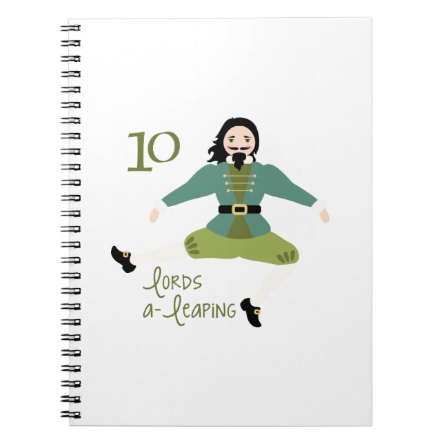 10 Lords A-Leaping Notebook (Front)