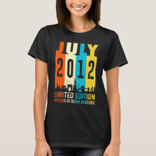 10 Made In July 2012 10th Birthday T-Shirt
