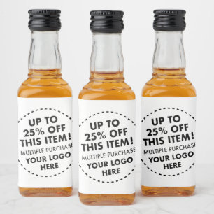 10 Mini Liquor Bottle Labels 25% OFF Bulk Buy