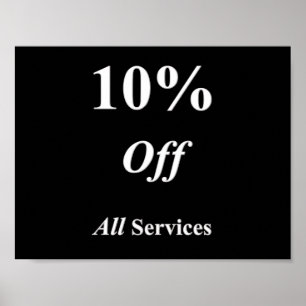 10% off all Services Poster Matte