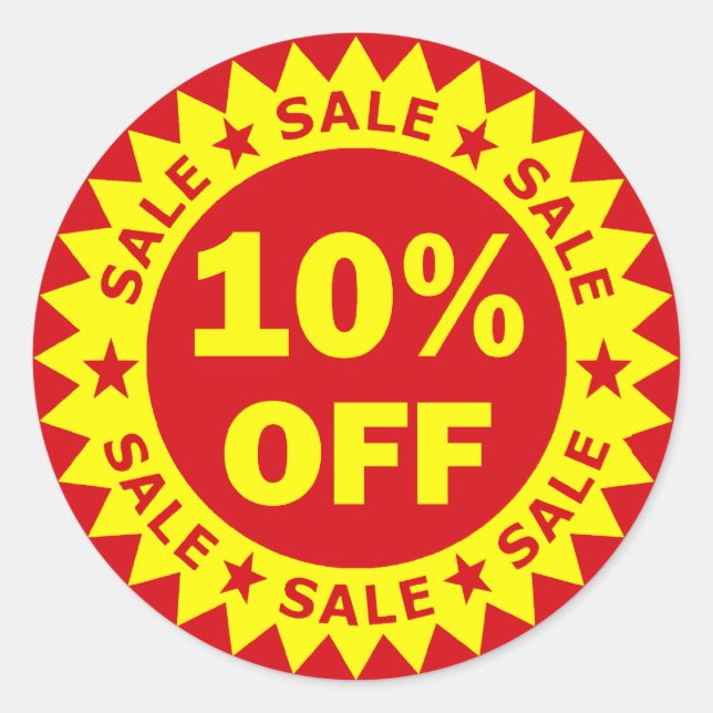 10% Off Sale Stickers (Front)