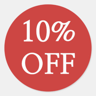 10% OFF Sale Stickers