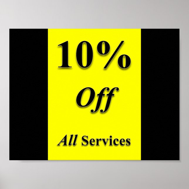 10% Off Services Poster Matte (Front)