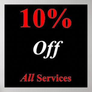 10% off Services Poster Matte