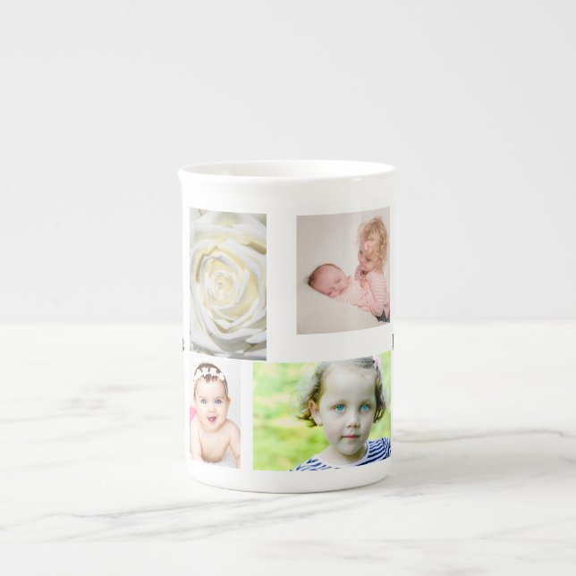 10 oz Bone China Custom Mug Add Photos By Zazz_it (Front)