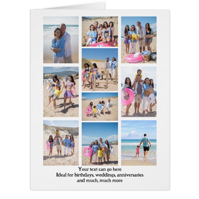 10 Photo Collage and Personalised Text (Front)
