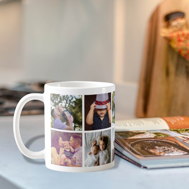 10 Photo Collage DIY Fun Personalised Coffee Mug (Creator Uploaded)