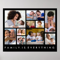 10 Photo Collage Family Is Everything Quote Black 