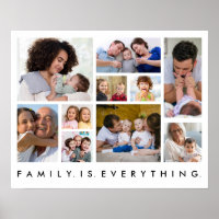 10 Photo Collage Family Is Everything Quote White 