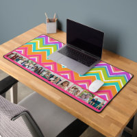 10 Photo Collage - huge colourful chevron pattern