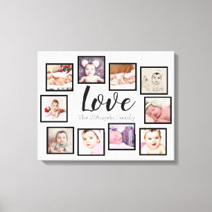 10 Photo Collage Love Family Canvas Print