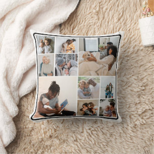 10 Photo Collage Personalised Cushion