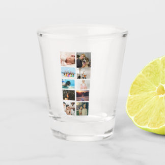 10 Photo Collage Shot Glass