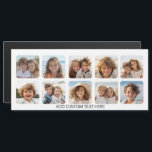 10 Photo Collage with Simple Text - white magnet<br><div class="desc">Add your favourite pics to this fun template. You can use Instagram photos or any photos for this grid.</div>
