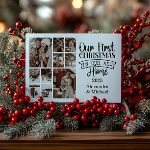 10 Photo Minimalist Christmas First Home Holiday Card