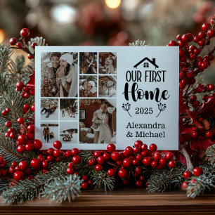 10 Photo Minimialist Christmas Our First Home Holiday Card