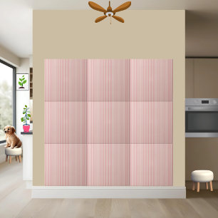 #10 Pink Striped Ceramic Tile