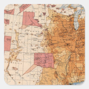 10 Population 1870 Square Sticker