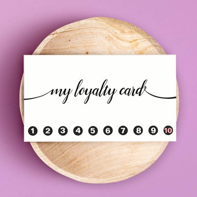 10 Punch Handwritten Calligraphy Loyalty Card (Creator Uploaded)