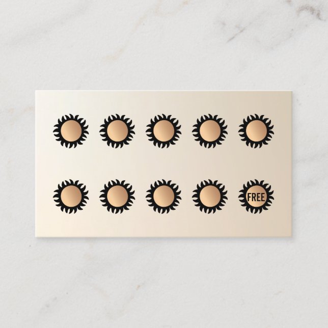 10 Punch Spray Tan Visit  Customer Loyalty  Card (Front)