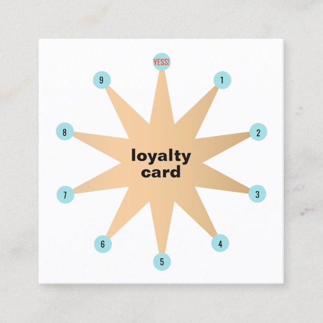 10  Punch Star Customer Loyalty Card (Front)