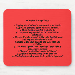 10 Really Strange Facts Mouse Pad