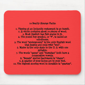 10 Really Strange Facts Mouse Pad