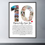 10 Reasons Why I Love You 10th Anniversary Collage Poster<br><div class="desc">Celebrate love and create lasting memories with this Reasons Why I Love You Photo Collage. This customisable template allows you to craft a heartfelt and personalised gift that's perfect for various occasions, from wedding anniversaries to birthdays, Valentine's Day, or just because. Reasons Why I Love You - Express your love...</div>