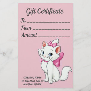 10 sheets Gift Certificate Stationery