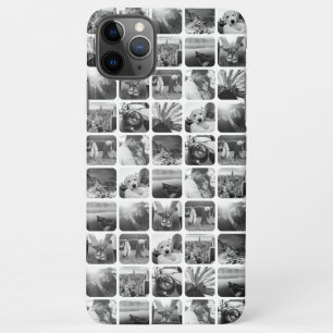 10 Square Photo Grid Template Rounded White Frame  iPhone 11Pro Max Case