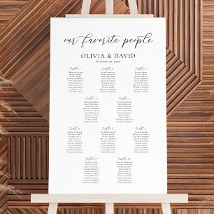10 Tables Our Favourite People Seating Chart