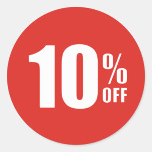 10% Ten Percent OFF Discount Sale Sticker
